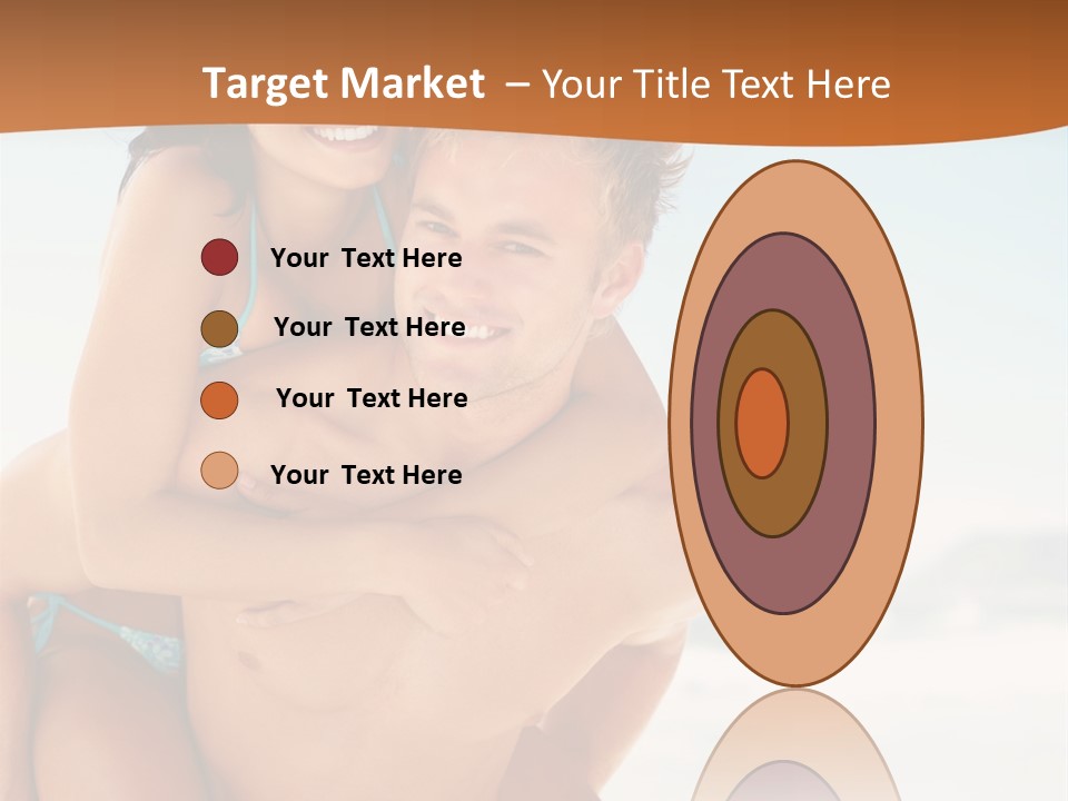 A Man Holding A Woman In His Arms On The Beach PowerPoint Template