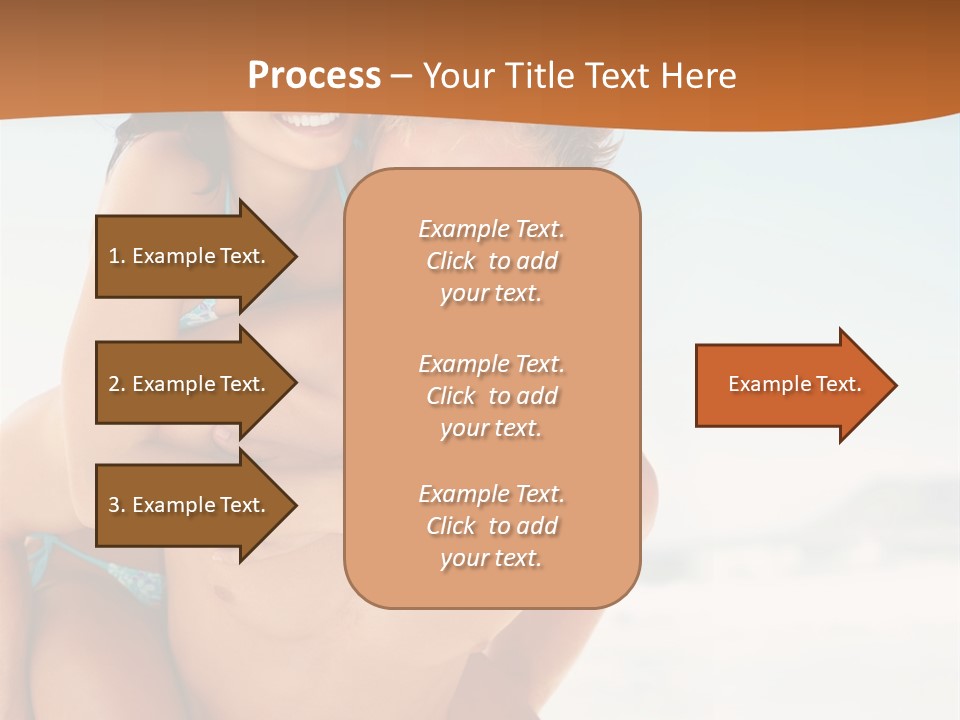 A Man Holding A Woman In His Arms On The Beach PowerPoint Template