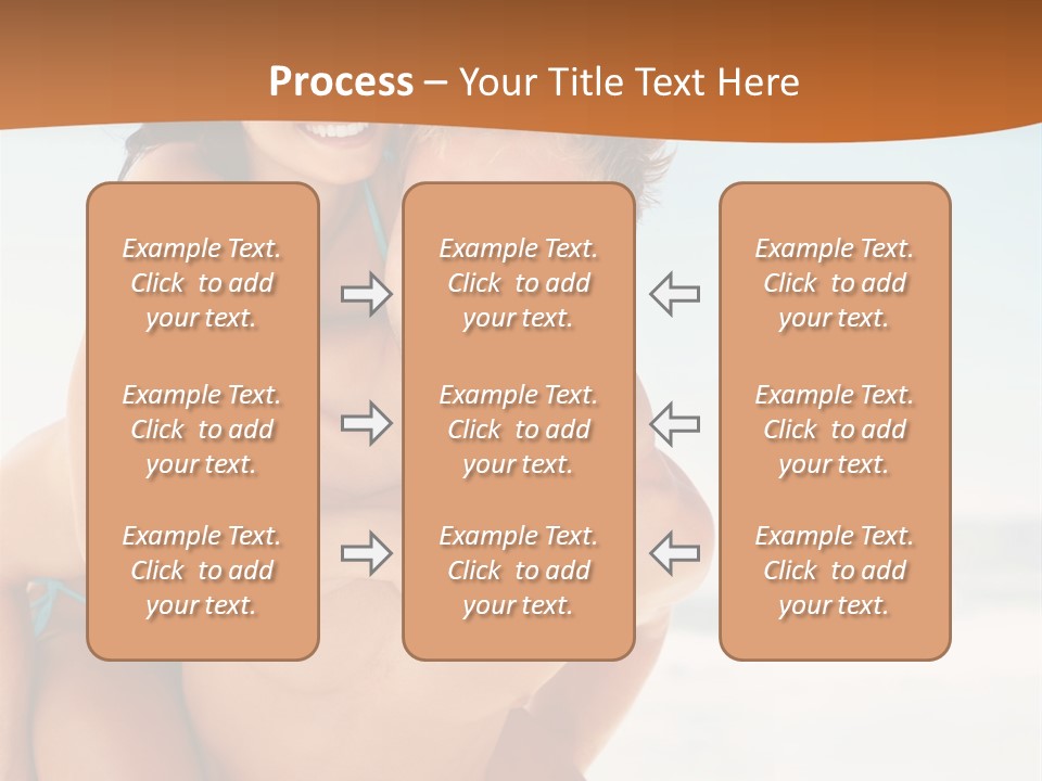 A Man Holding A Woman In His Arms On The Beach PowerPoint Template