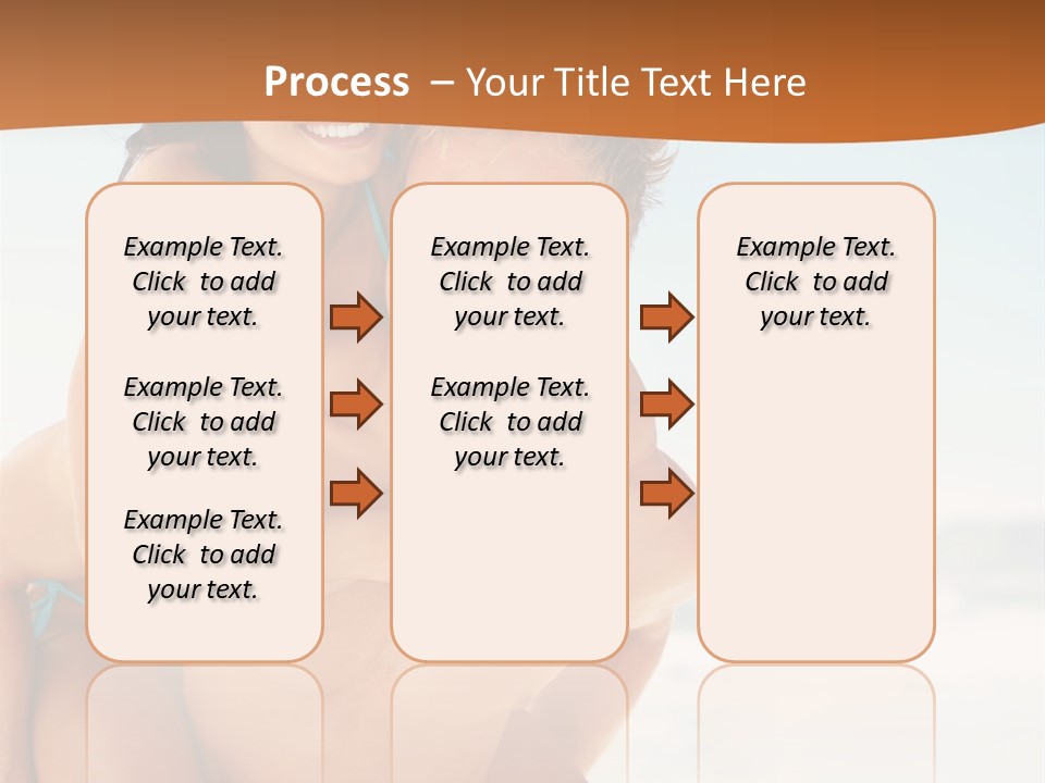 A Man Holding A Woman In His Arms On The Beach PowerPoint Template