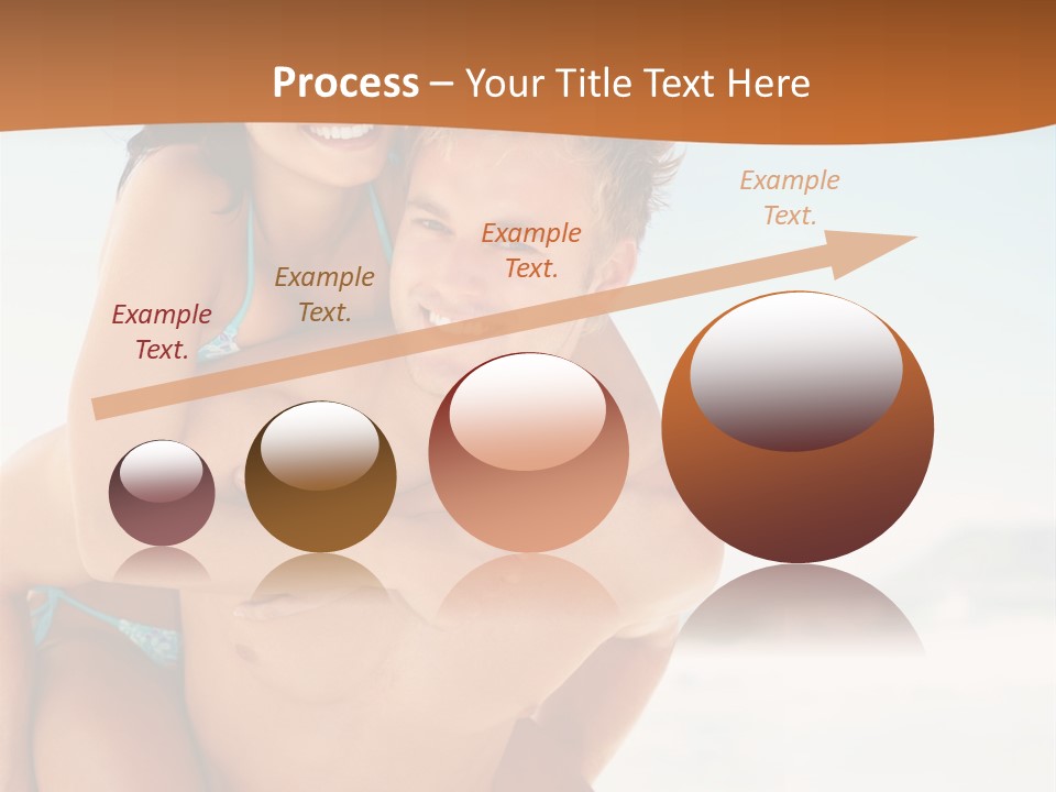 A Man Holding A Woman In His Arms On The Beach PowerPoint Template