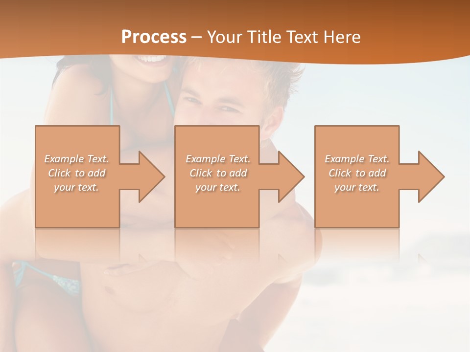 A Man Holding A Woman In His Arms On The Beach PowerPoint Template