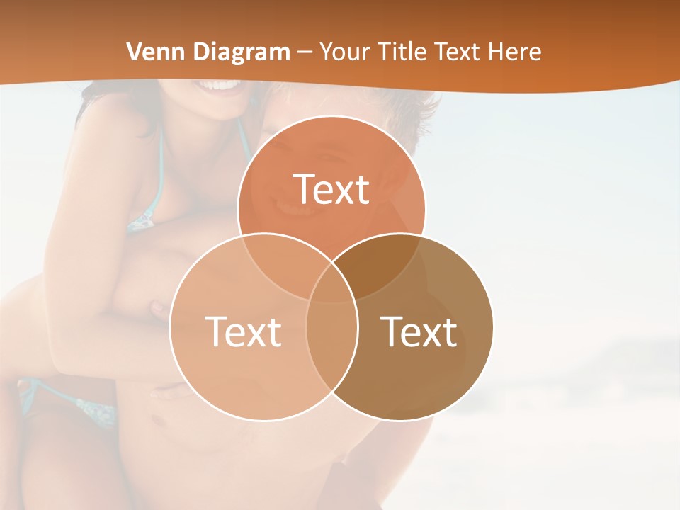 A Man Holding A Woman In His Arms On The Beach PowerPoint Template