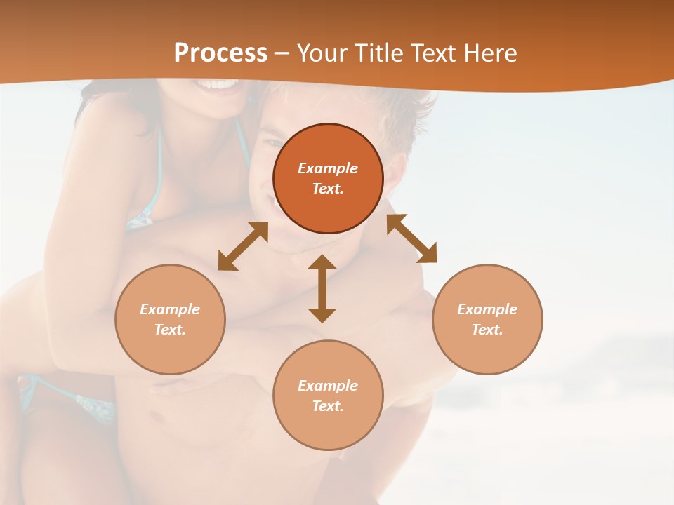 A Man Holding A Woman In His Arms On The Beach PowerPoint Template