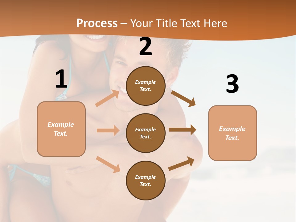 A Man Holding A Woman In His Arms On The Beach PowerPoint Template