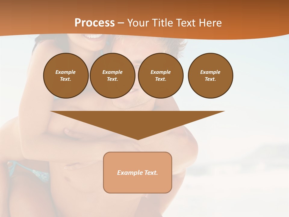 A Man Holding A Woman In His Arms On The Beach PowerPoint Template