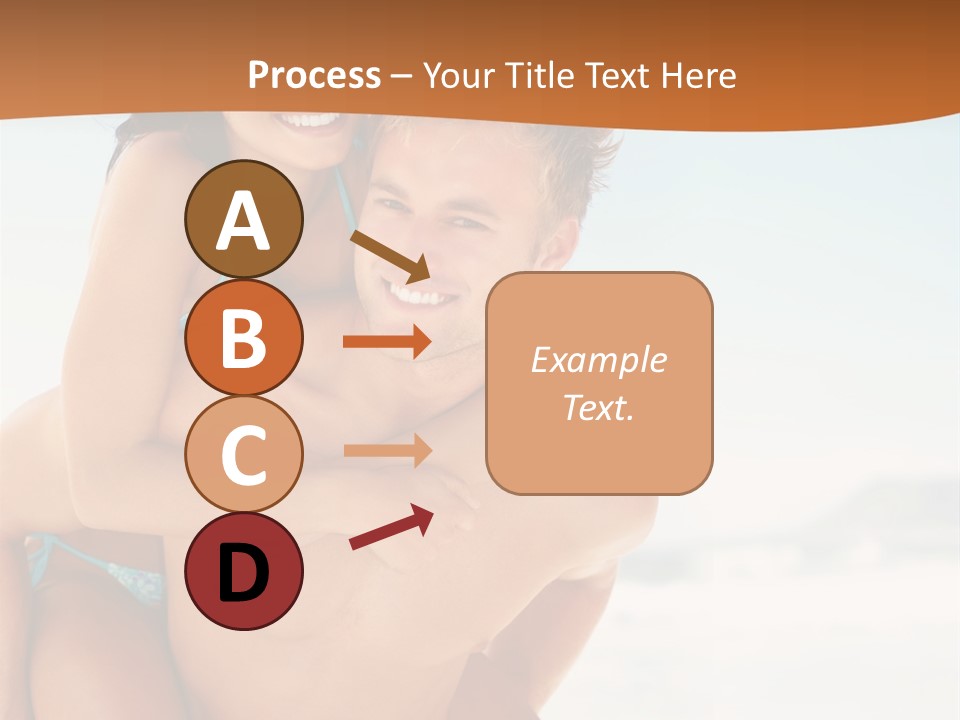 A Man Holding A Woman In His Arms On The Beach PowerPoint Template