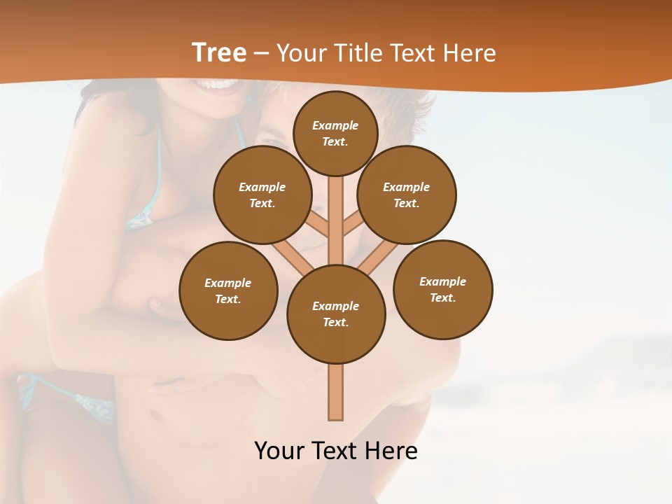 A Man Holding A Woman In His Arms On The Beach PowerPoint Template