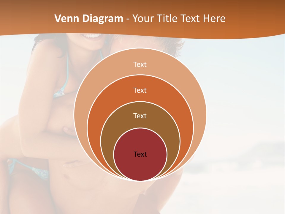 A Man Holding A Woman In His Arms On The Beach PowerPoint Template