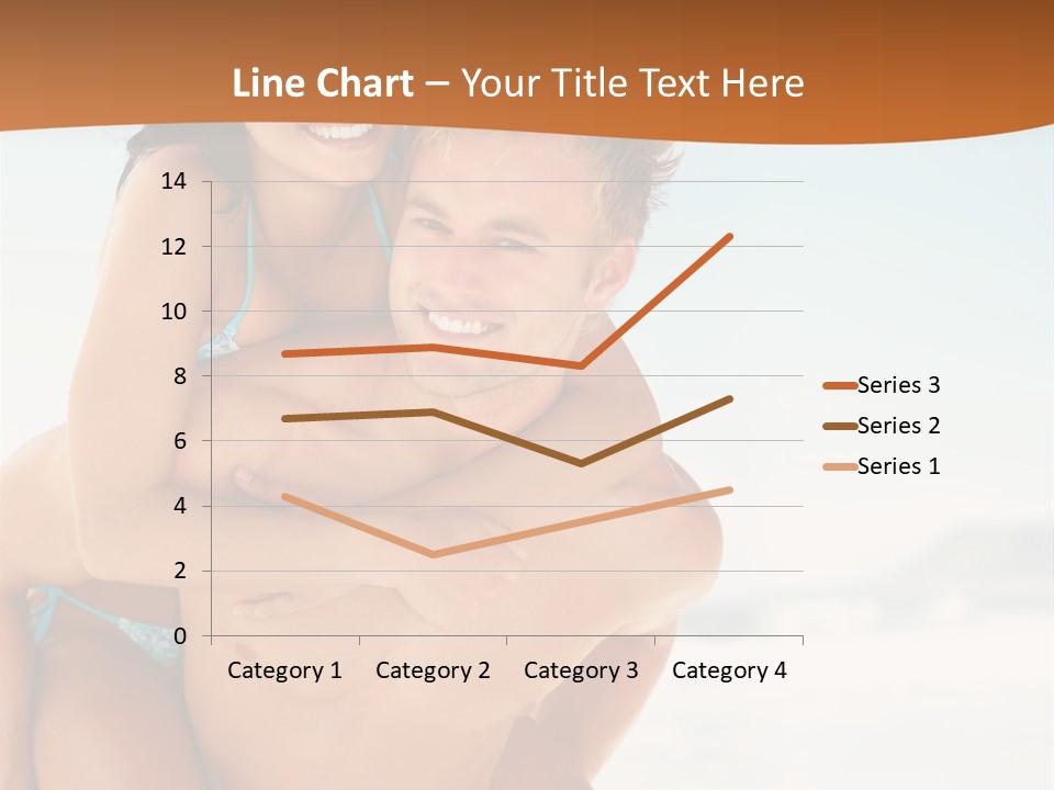 A Man Holding A Woman In His Arms On The Beach PowerPoint Template