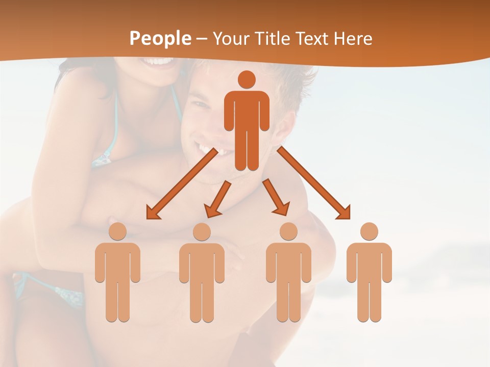 A Man Holding A Woman In His Arms On The Beach PowerPoint Template