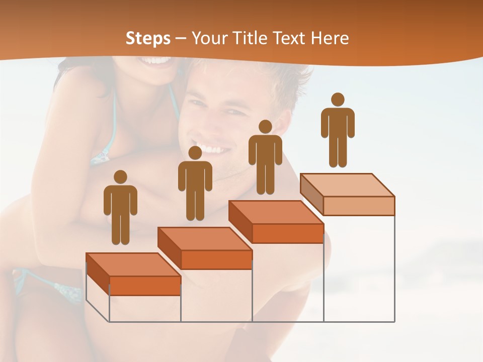A Man Holding A Woman In His Arms On The Beach PowerPoint Template