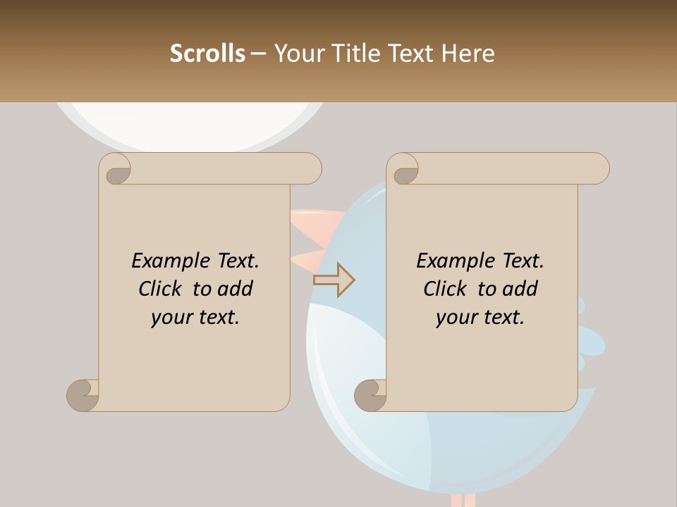 Cute Concept Announce PowerPoint Template