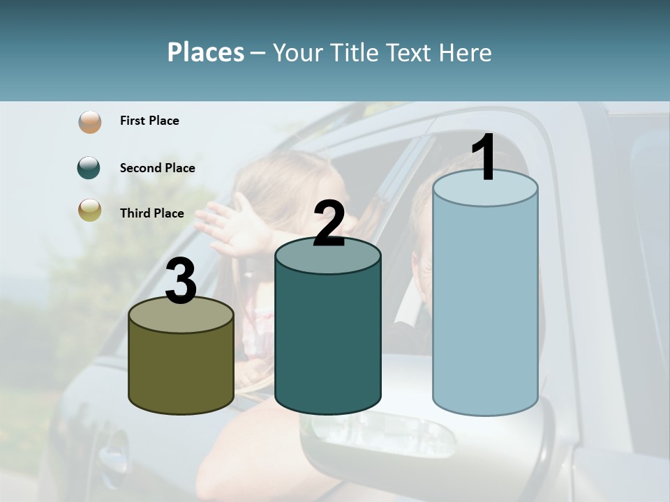 Girls Mobile Travel PowerPoint Template