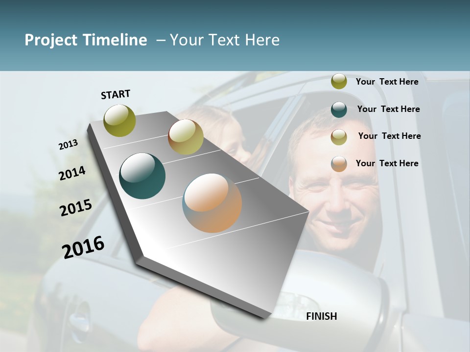 Girls Mobile Travel PowerPoint Template