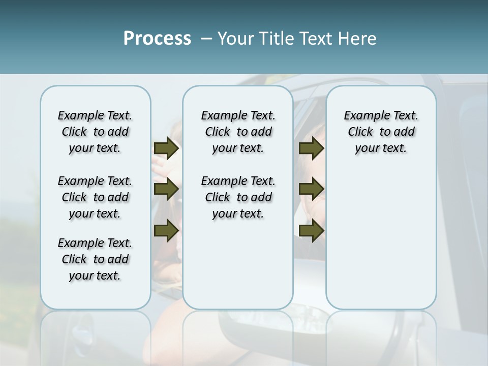 Girls Mobile Travel PowerPoint Template