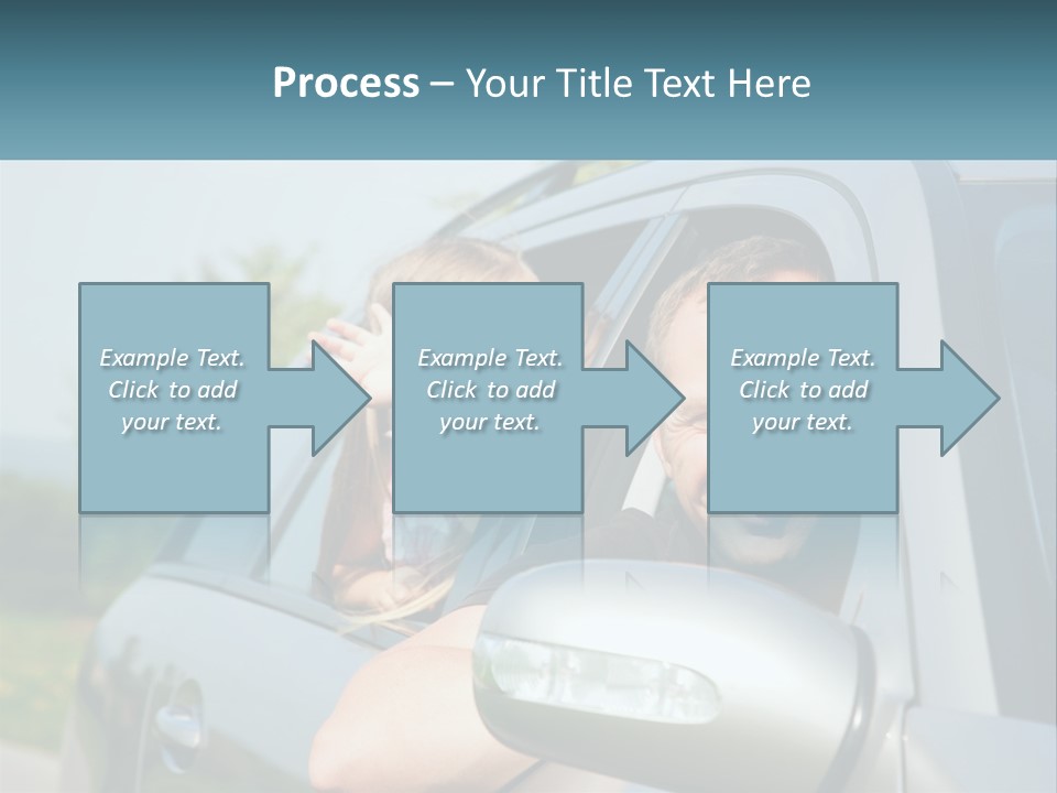 Girls Mobile Travel PowerPoint Template