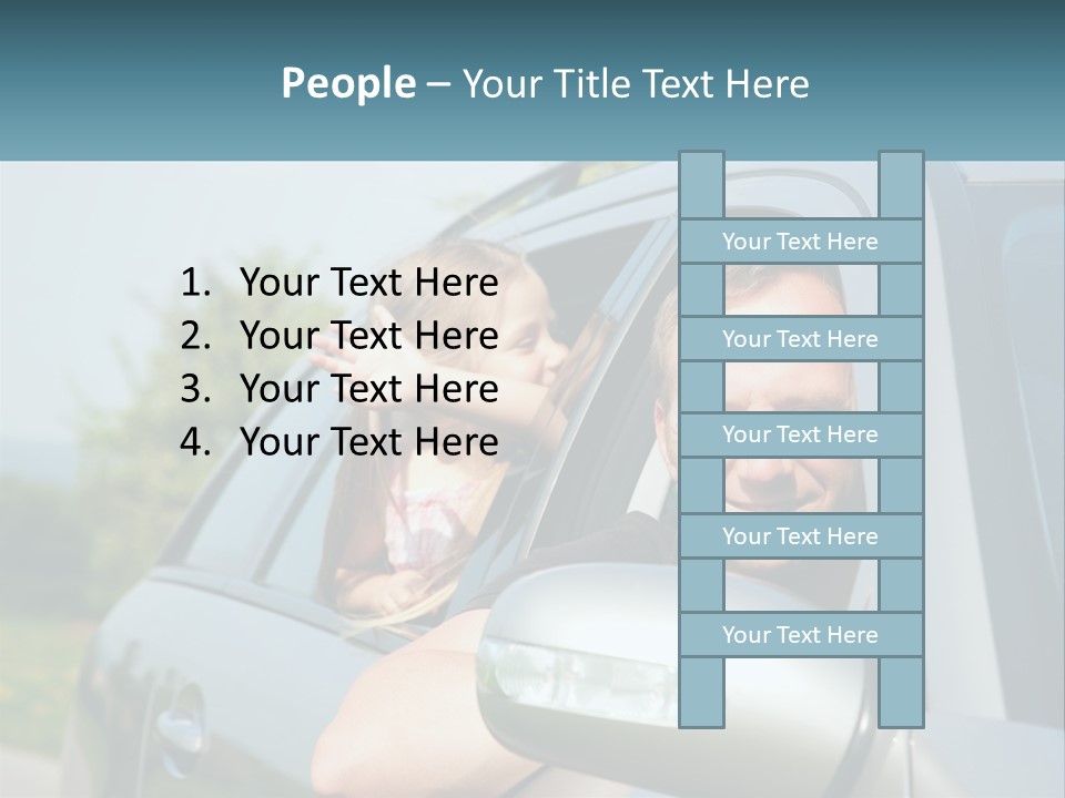 Girls Mobile Travel PowerPoint Template