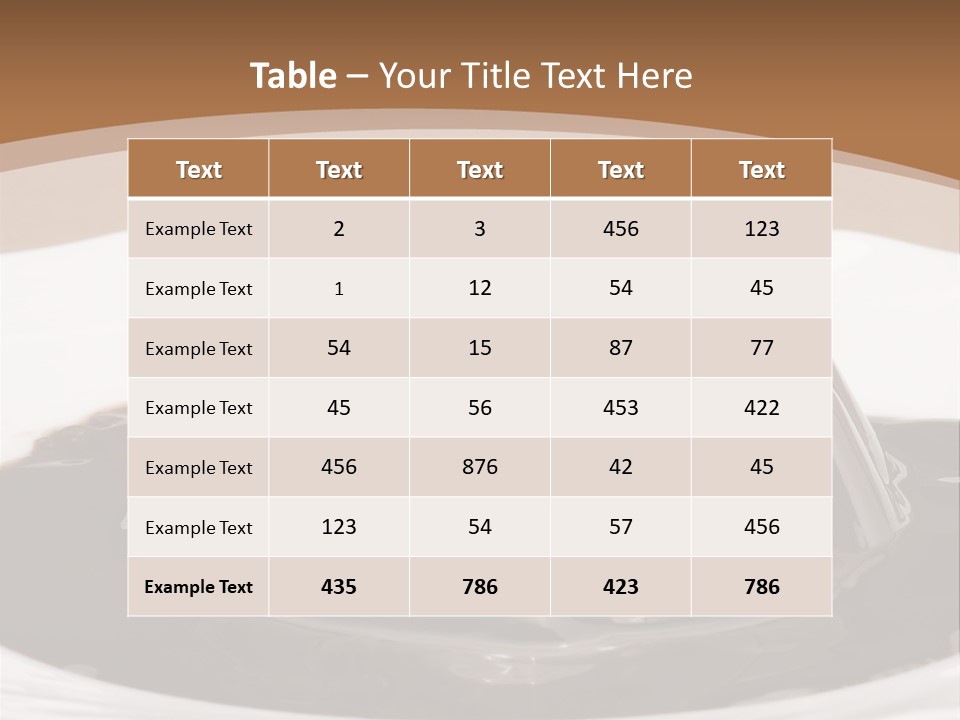 Brown Aliment Mousse PowerPoint Template