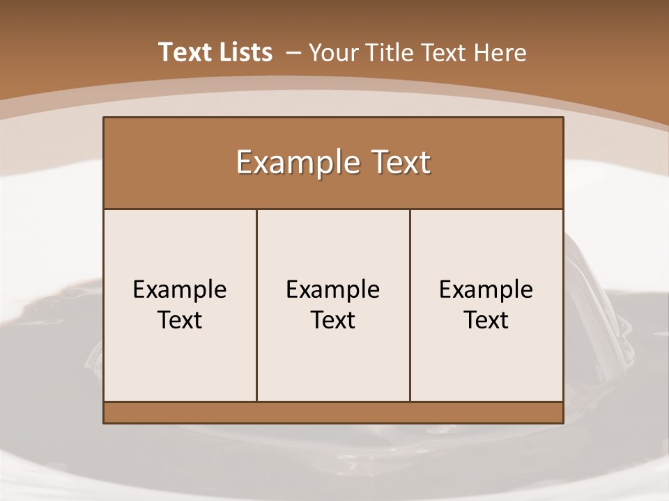 Brown Aliment Mousse PowerPoint Template