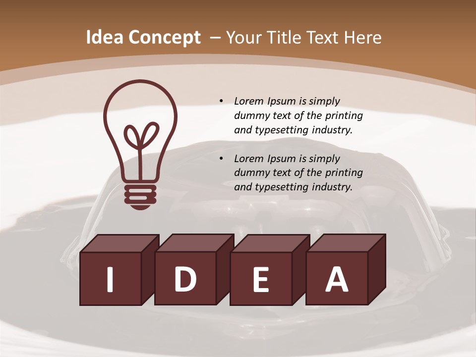 Brown Aliment Mousse PowerPoint Template