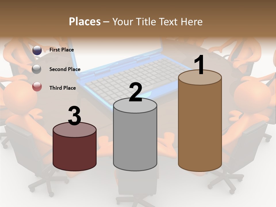Computer Teamwork Meet PowerPoint Template
