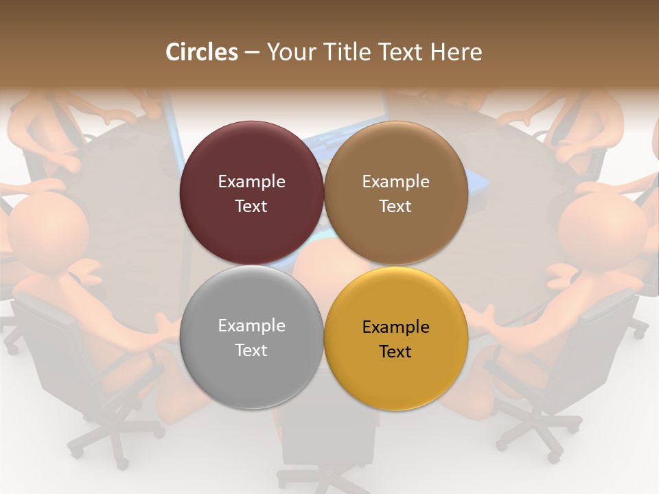Computer Teamwork Meet PowerPoint Template