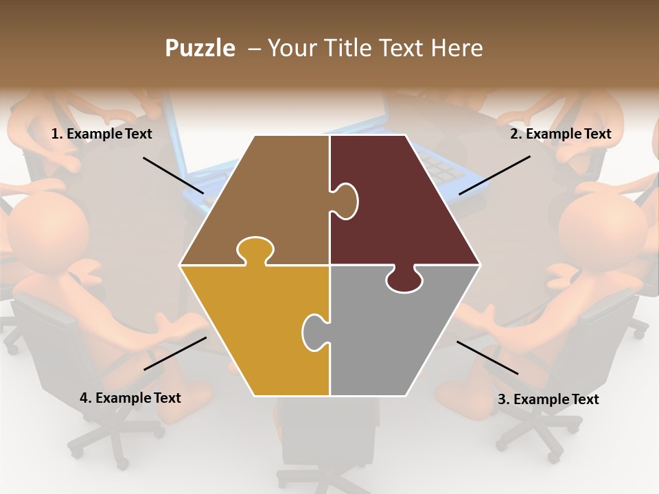 Computer Teamwork Meet PowerPoint Template