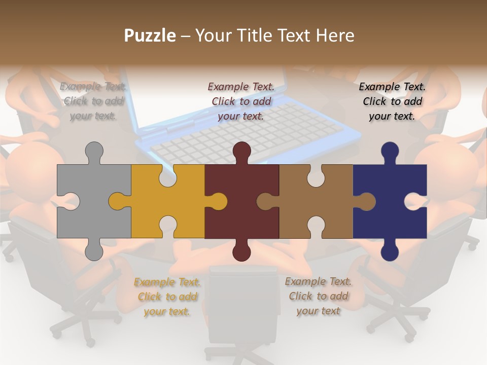 Computer Teamwork Meet PowerPoint Template