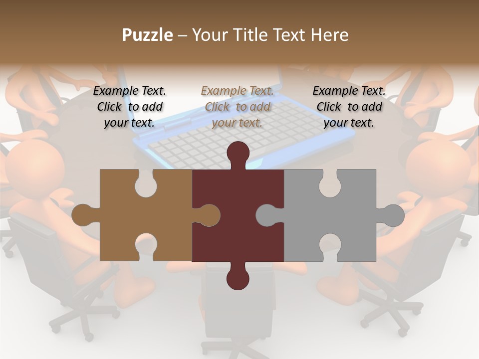 Computer Teamwork Meet PowerPoint Template