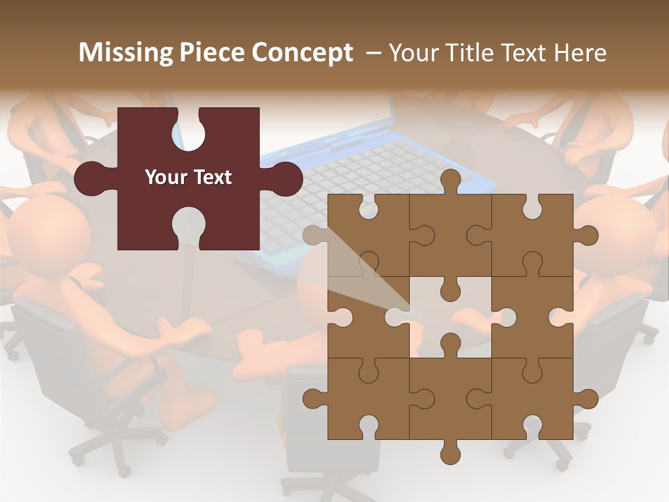 Computer Teamwork Meet PowerPoint Template
