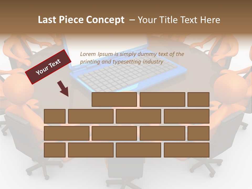 Computer Teamwork Meet PowerPoint Template