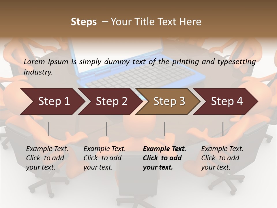 Computer Teamwork Meet PowerPoint Template