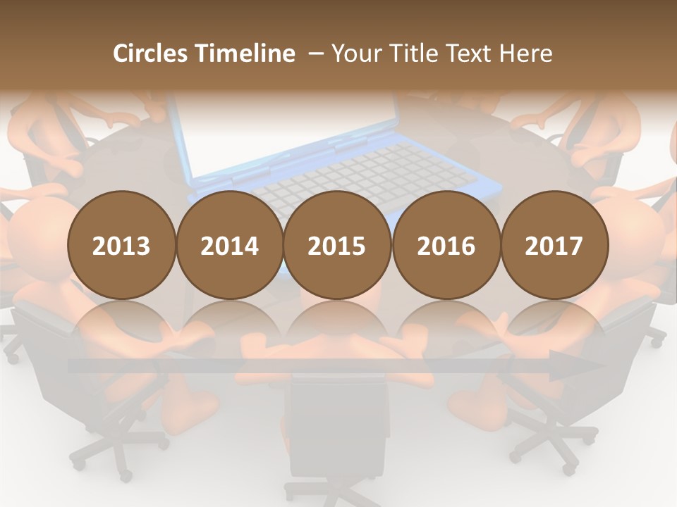 Computer Teamwork Meet PowerPoint Template