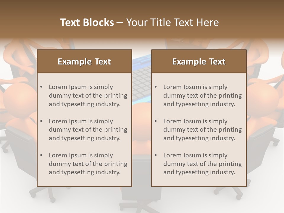 Computer Teamwork Meet PowerPoint Template