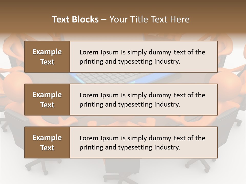 Computer Teamwork Meet PowerPoint Template