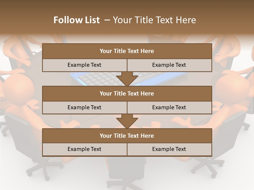 Computer Teamwork Meet PowerPoint Template