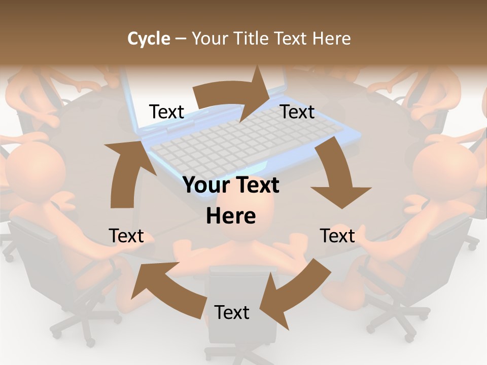 Computer Teamwork Meet PowerPoint Template