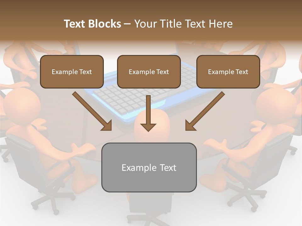 Computer Teamwork Meet PowerPoint Template