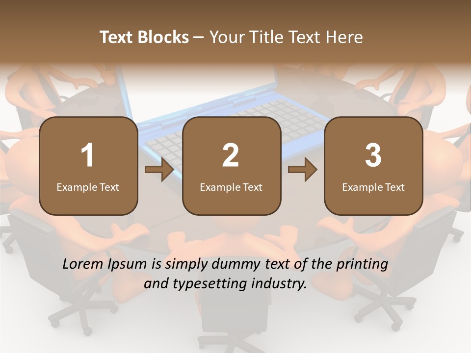 Computer Teamwork Meet PowerPoint Template