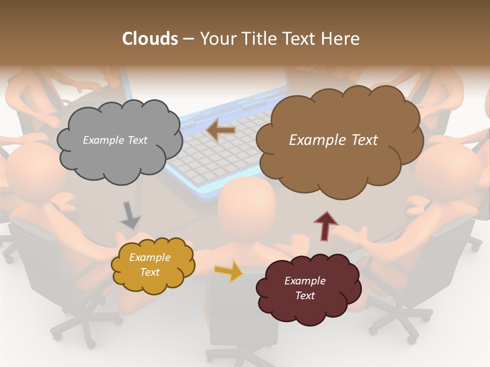 Computer Teamwork Meet PowerPoint Template