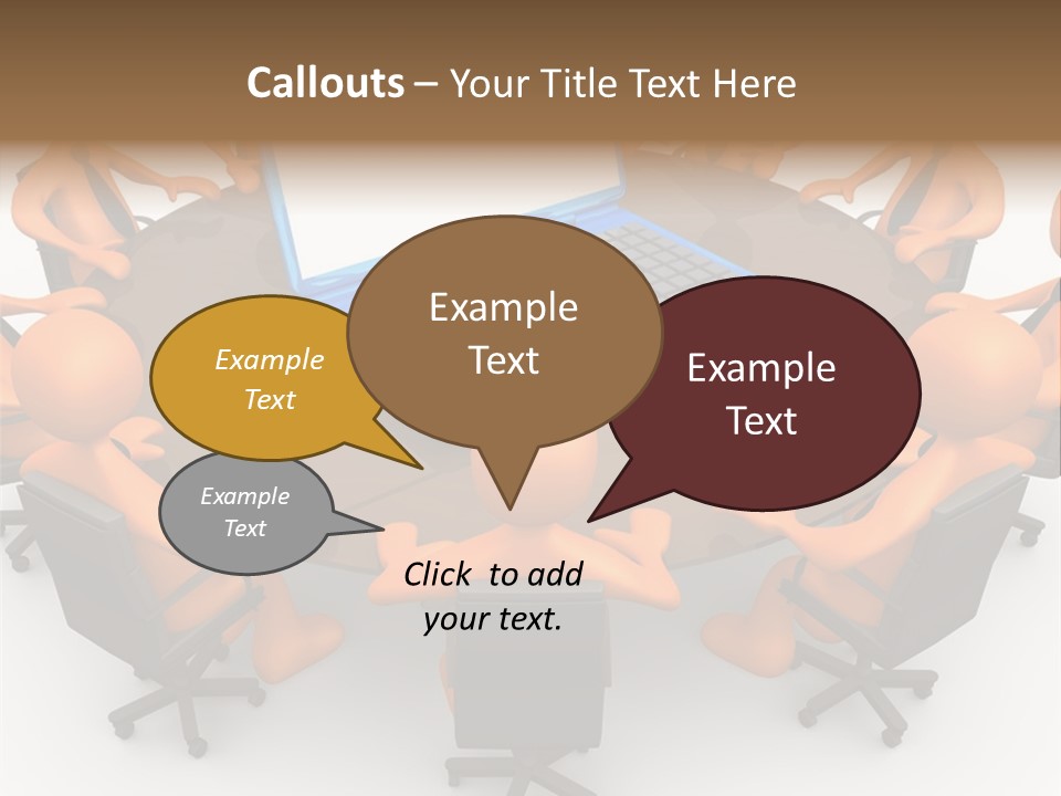 Computer Teamwork Meet PowerPoint Template