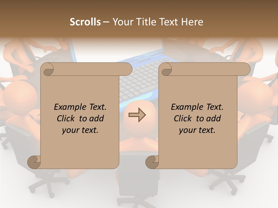 Computer Teamwork Meet PowerPoint Template