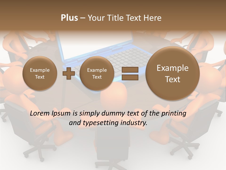 Computer Teamwork Meet PowerPoint Template