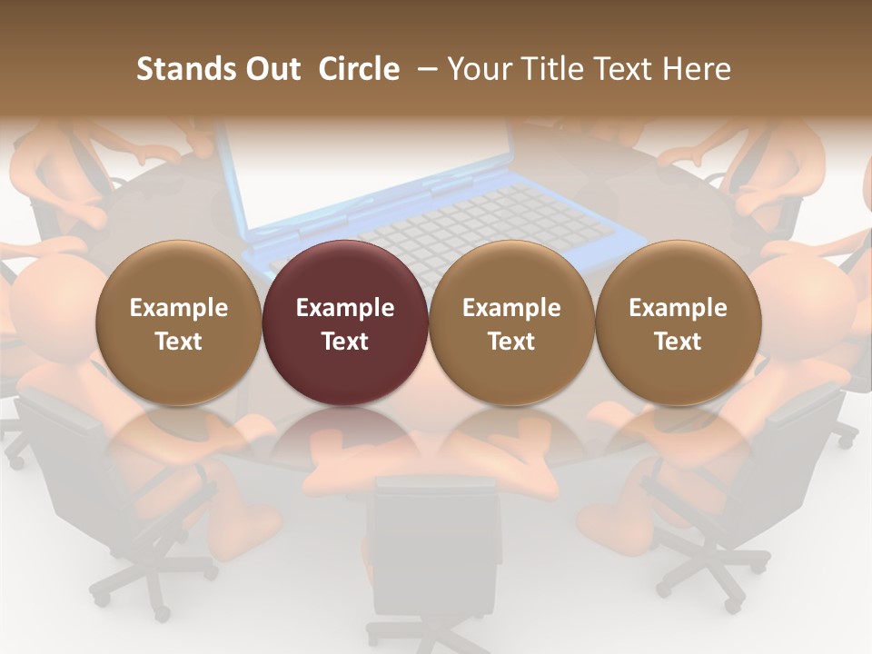 Computer Teamwork Meet PowerPoint Template