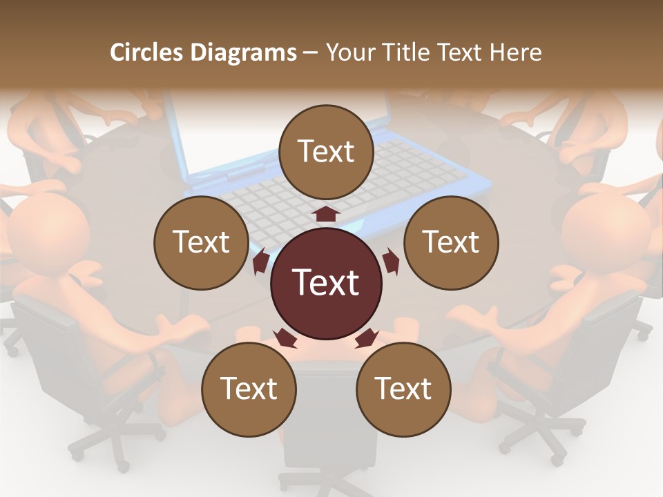 Computer Teamwork Meet PowerPoint Template