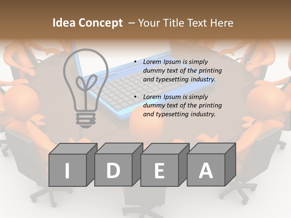 Computer Teamwork Meet PowerPoint Template