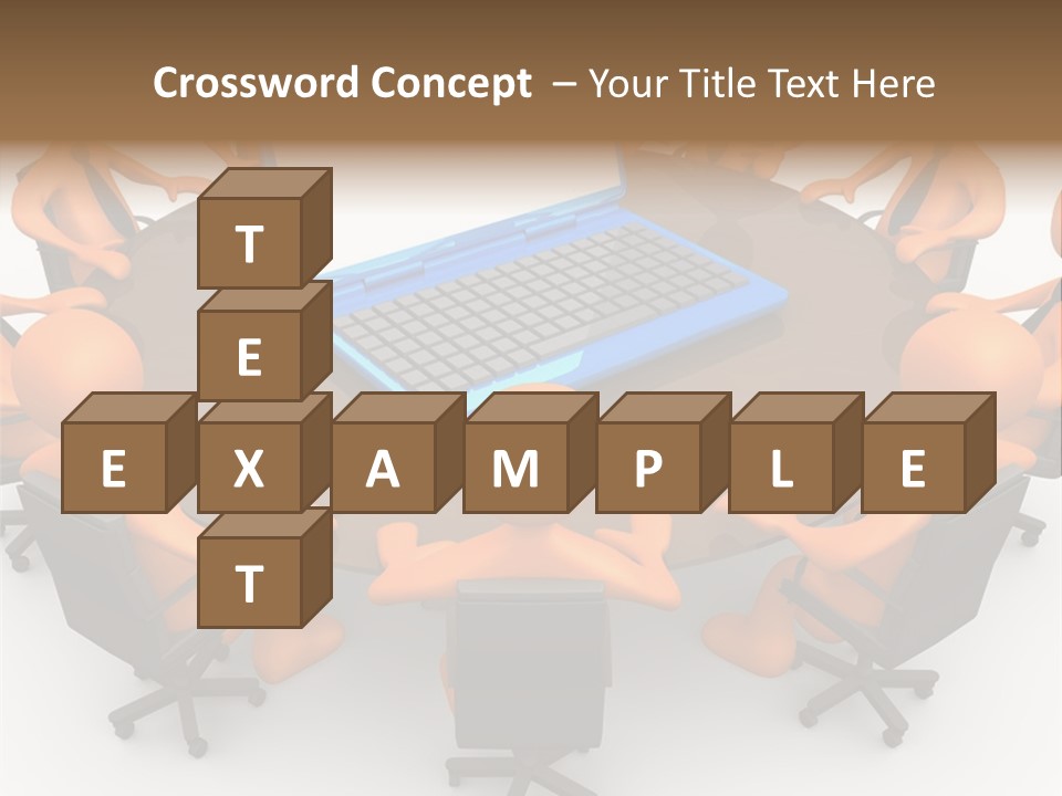 Computer Teamwork Meet PowerPoint Template
