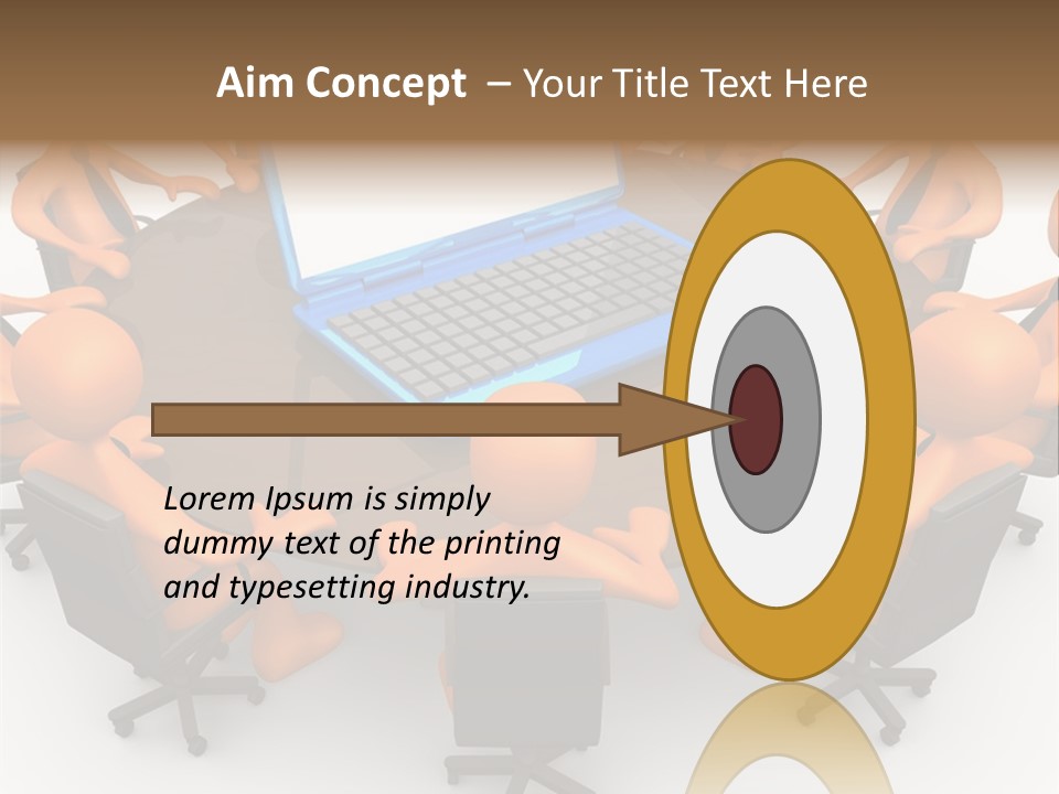 Computer Teamwork Meet PowerPoint Template