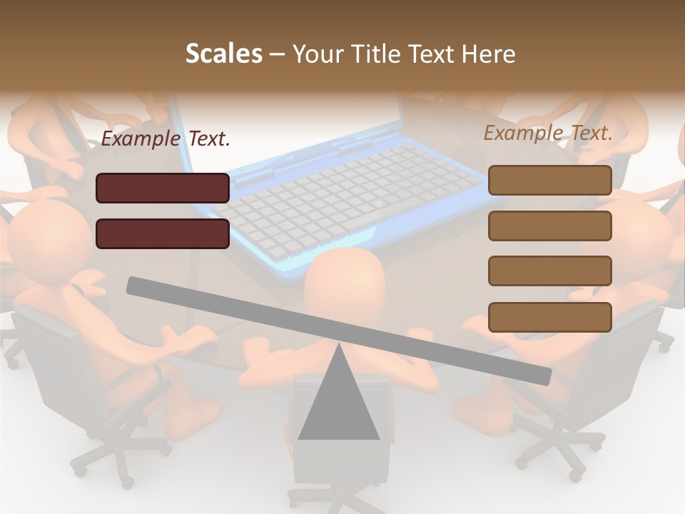 Computer Teamwork Meet PowerPoint Template